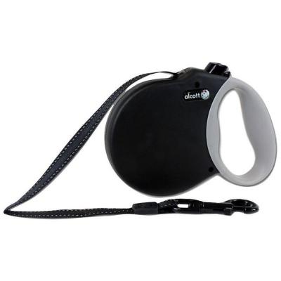 Alcott Adventure Retractable Belt Leash Black SM 16 ft.