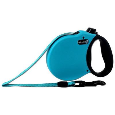 Alcott Adventure Retractable Belt Leash Blue MD 16 ft.