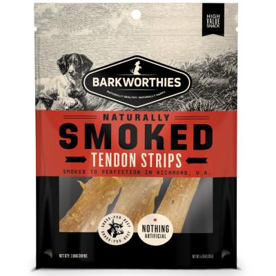 Barkworthies Smoked Tendon Strips Dog Treat 3 ct