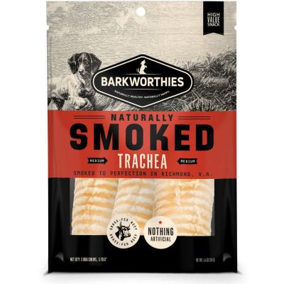 Barkworthies Smoked Trachea Dog Treat 5-6 in.3 ct