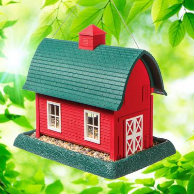 Village Collection Large Red Barn Bird Feeder