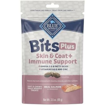 Blue Buffalo Blue Bits Plus Skin & Coat and Immune Support Dog Treats Salmon 3.5 oz.