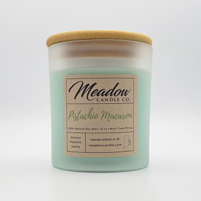 Meadow Candle Co. Pistachio Macaron Soy Candle 12 oz.