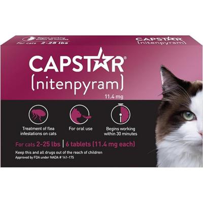 CAPSTAR Oral Flea Treatment for Cats 2-25 lb. 6 Tablets