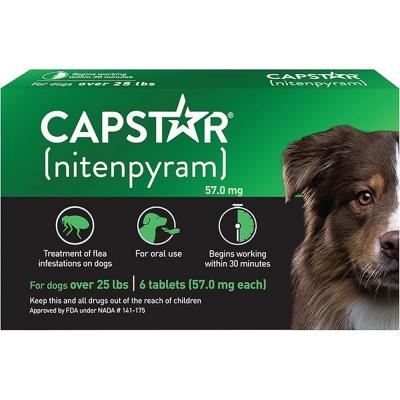 CAPSTAR Oral Flea Treatment for Dogs Over 25 lb. 6 Tablets