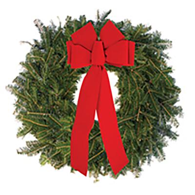 Balsam Wreath 16 Inch With Red Bow