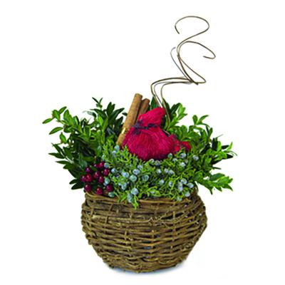 Holiday Birds Nest Basket
