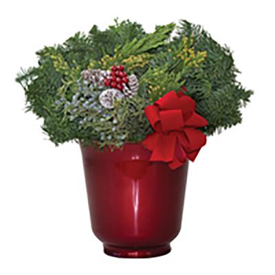 Holiday Florence Urn Red 8 In.