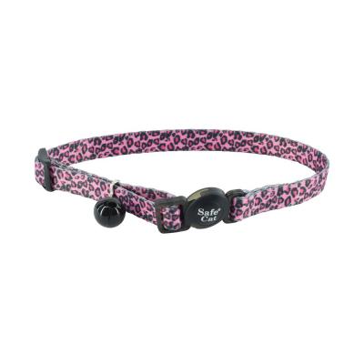 Coastal Pet Safe Cat Fashion Adjustable Breakaway Collar Pink Cheetah