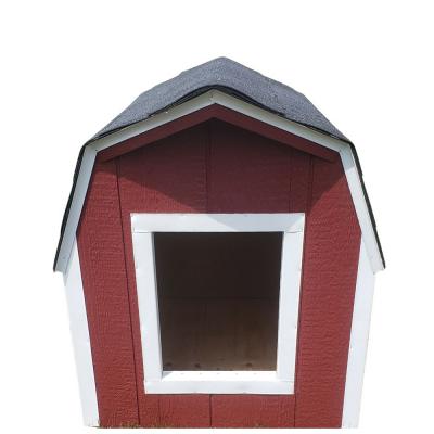 Wooden Dog House Dutch Red & White Large
