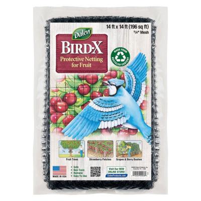 Dalen Bird x Protective Netting Fruit & Veg 5/8 Mesh 14x14 ft. Black