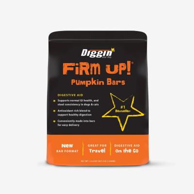 Diggin' Your Dog Firm Up! Pumpkin Bars Digestive Aid 6 ct