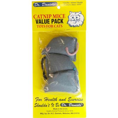 Dr. Daniels Original 1903 100% Catnip Filled Mouse 3 Pk
