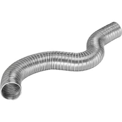 Semi-Rigid Aluminum Dryer Ducting 4 in. x 8 ft. Silver