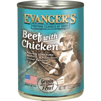 Evangers Grain-Free Beef with Chicken 12.5 oz.