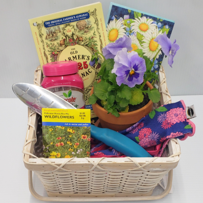 Mother's Day Gift Basket Flower Garden With Osmocote