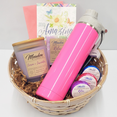 Mother's Day Gift Basket Soy Candle & Orca Hydra