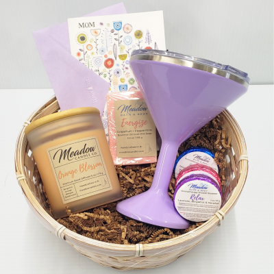 Mother's Day Gift Basket Soy Candle & Orca Tini