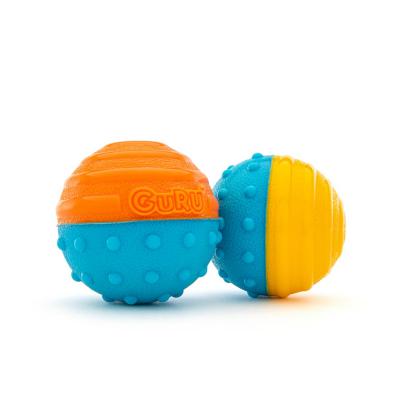 GURU Crunch & Squeak Ball Dog Toy MD 2 pk