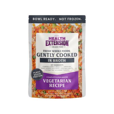 Health Extension Holistic Grain-Free Gently Cooked in Broth Dog Food Pouches Vegetarian Recipe 9 oz.