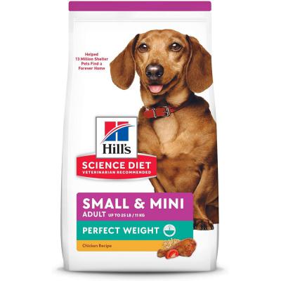 Science Diet Perfect Weight Adult 1-6 Small & Mini Breeds Weight Management Support Dry Dog Food Chicken Recipe 12.5 lb.