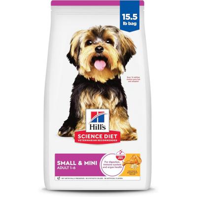 Science Diet Small & Mini Adult 1-6 Small & Mini Breeds Premium Nutrition Dry Dog Food Chicken & Brown Rice 15.5 lb.