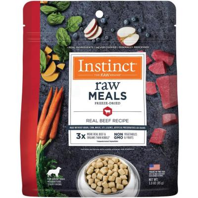 Instinct Raw Meals Freeze-Dried Dog Food Real Beef Recipe 3 oz.