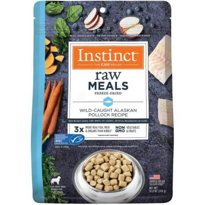 Instinct Raw Meals Freeze-Dried Dog Food Wild-Caught Alaskan Pollock Recipe 14 oz.