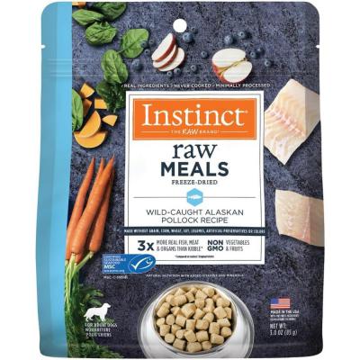 Instinct Raw Meals Freeze-Dried Dog Food Wild-Caught Alaskan Pollock Recipe 3 oz.