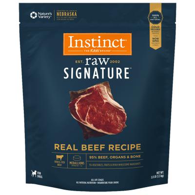 Instinct Frozen Raw Signature Real Beef Recipe Medallions 3 lb.