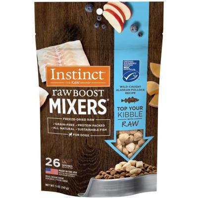 Instinct Raw Boost Mixers Freeze-Dried Raw Dog Food Topper Wild-Caught Alaskan Pollock Recipe 5 oz.