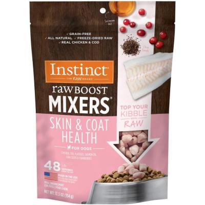 Instinct Raw Boost Mixers Freeze-Dried Raw Dog Food Topper Skin & Coat Health 12.5 oz.