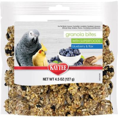 Kaytee Granola Bites With Superfoods Blueberry/Flax 4.5 oz.