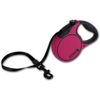 KONG Alcott Terrain Retractable Dog Leash Fuschia Large 16 ft.