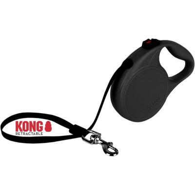 KONG Alcott Trail Retractable Dog Leash Small Black 16 ft.