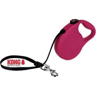 KONG Alcott Trail Retractable Dog Leash Small Fuschia 16 ft.