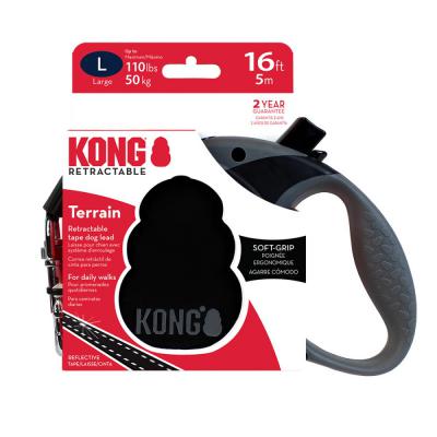 KONG Terrain Retractable Dog Leash Black LG 16 ft.