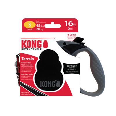 KONG Terrain Retractable Dog Leash Black SM 16 ft.