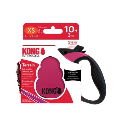 KONG Terrain Retractable Dog Leash Fuchsia XS 10 ft.