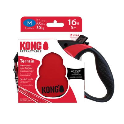 KONG Terrain Retractable Dog Leash Red MD 16 ft.