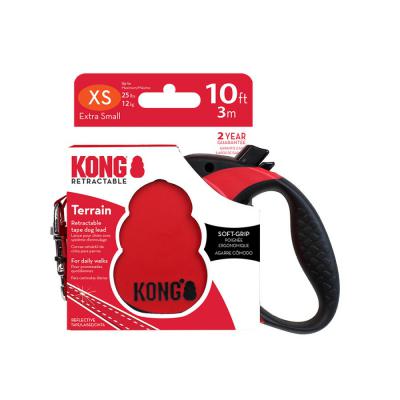 KONG Terrain Retractable Dog Leash Red XS 10 ft.