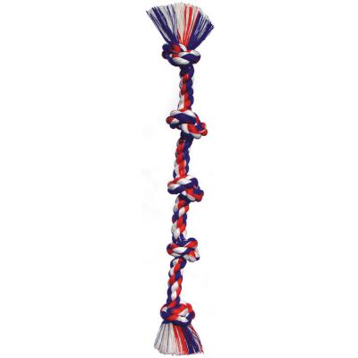 Mammoth Cotton Blend 5 Knot Rope Tug Toy MultiColor 72 in. XXL