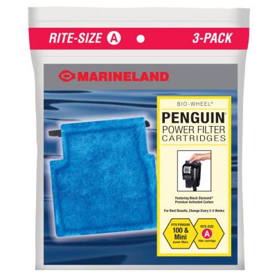 Marineland Replacement Cartridge for Penguin 100B Mini and 99B Power Filters Rite-Size A 3 pack