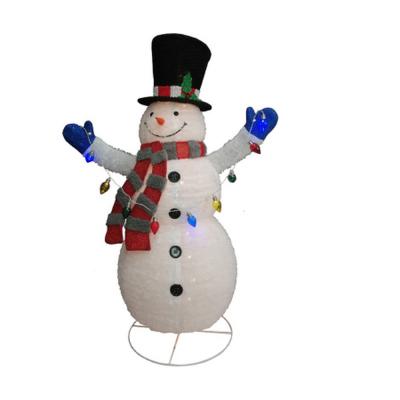 Merrily 72" Fluffy Snowman Lantern 10pcs C7 & 10 LEDs