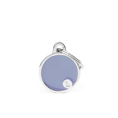 MyFamily Basic Handmade Small Lilac Circle ID Tag