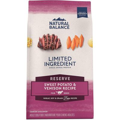 Natural Balance Limited Ingredient Reserve Grain-Free Sweet Potato & Venison Recipe Dog Food 22 lb.