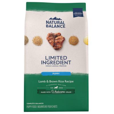 Natural Balance Pet Foods Limited Ingredient Puppy Dry Dog Food Lamb & Brown Rice 24 lb.