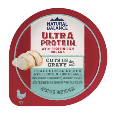 Natural Balance Pet Foods Ultra Protein Cuts in Gravy Wet Cat Food Chicken Recipe 2.7 oz.