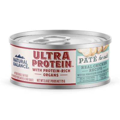 Natural Balance Pet Foods Ultra Protein Pate Canned Cat Food Chicken Recipe 2.8 oz.