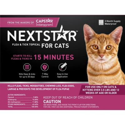 Nextstar Flea & Tick Topical For Cats 3.5 lb. 3 CT